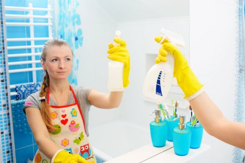 Local home cleaners working in a Lambeth apartment