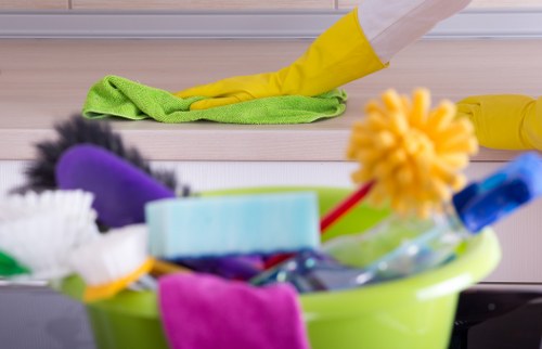 A deep cleaning session in a Lambeth kitchen and bathroom
