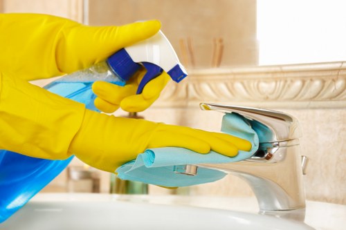 Cleaning team working in a Lambeth flat with practical access considerations