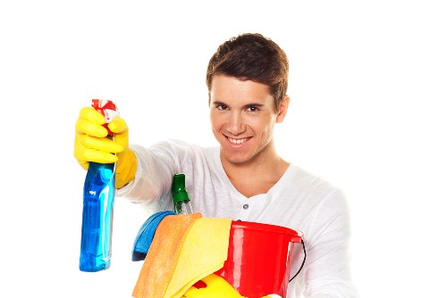 After builders cleaning in a Lambeth property following renovation work
